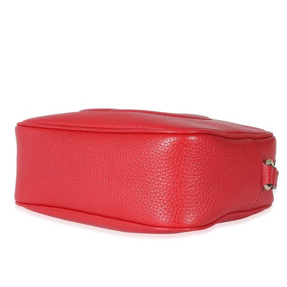 Gucci Red Pebbled Leather Soho Disco - Picture 7 of 8